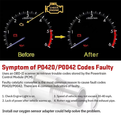 Cilifer® Extension Filter Oxygen O2 Sensor Connector Extender Spacer Internal Thread M18*1.5 Stainless Steel Adapter Auto Parts 🔥02