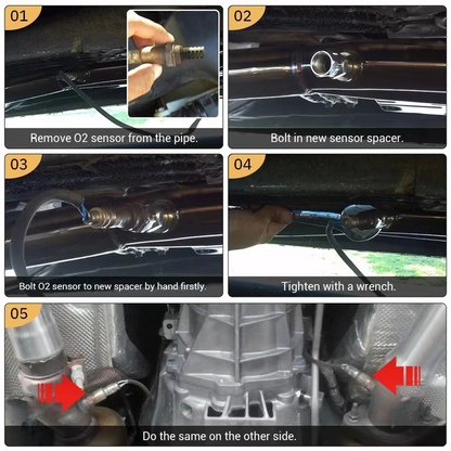 Cilifer® Extension Filter Oxygen O2 Sensor Connector Extender Spacer Internal Thread M18*1.5 Stainless Steel Adapter Auto Parts 🔥02