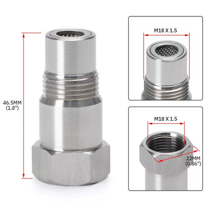 Cilifer® Extension Filter Oxygen O2 Sensor Connector Extender Spacer Internal Thread M18*1.5 Stainless Steel Adapter Auto Parts 🔥02