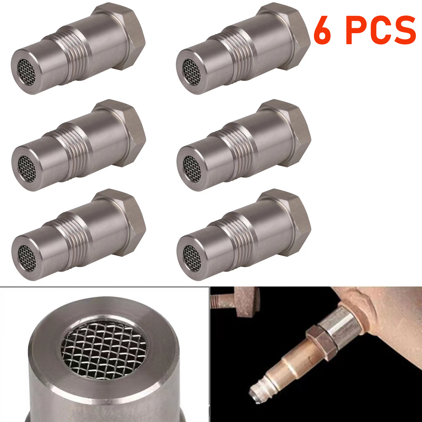Cilifer® Extension Filter Oxygen O2 Sensor Connector Extender Spacer Internal Thread M18*1.5 Stainless Steel Adapter Auto Parts 🔥02