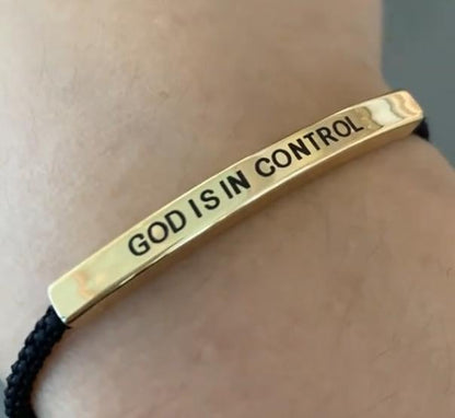 CZTICLE® ✝️Inspire Bracelet GOD IS IN CONTROL/W.W.J.D - Elegant Design with Unique Patterns and Letters D02