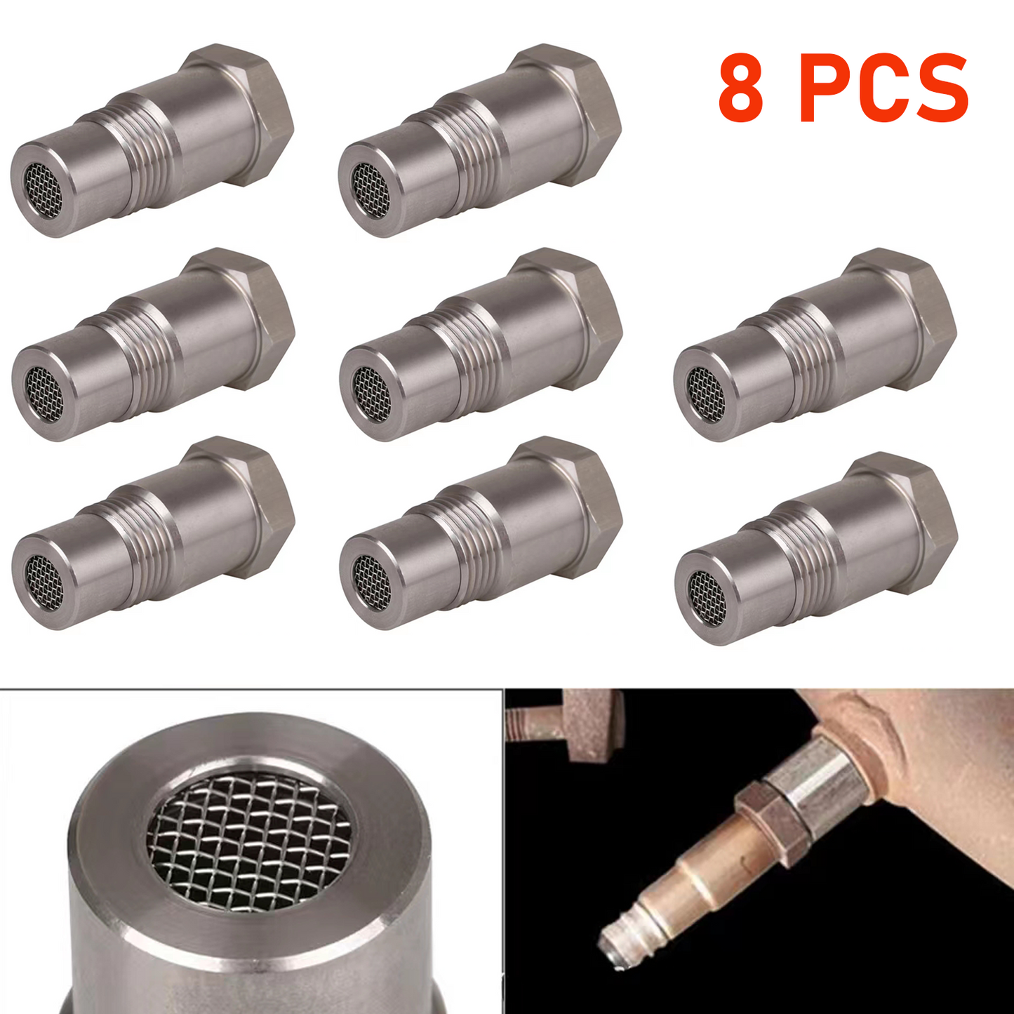 Cilifer® Extension Filter Oxygen O2 Sensor Connector Extender Spacer Internal Thread M18*1.5 Stainless Steel Adapter Auto Parts 🔥02