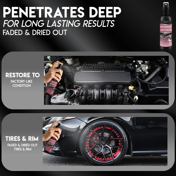 Luhaka® Car Interior Detailer and Protectant 🌟04🌟Ultimate Protection for Vinyl. Rubber. and Plastic Surfaces