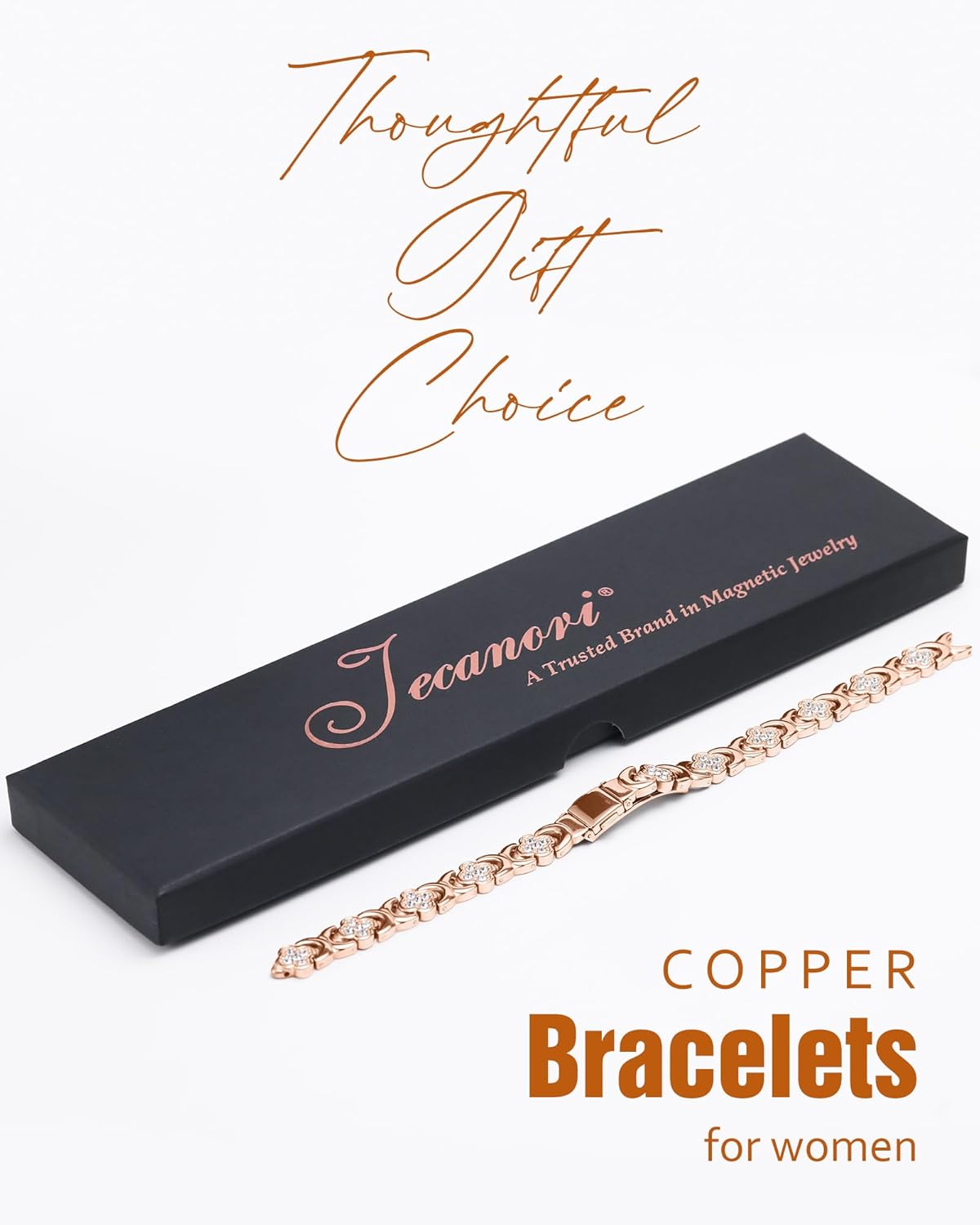 CZTICLE® Copper Bracelets for Women. Pure Copper Magnetic Bracelet with 3500 Gauss Effective Magnets