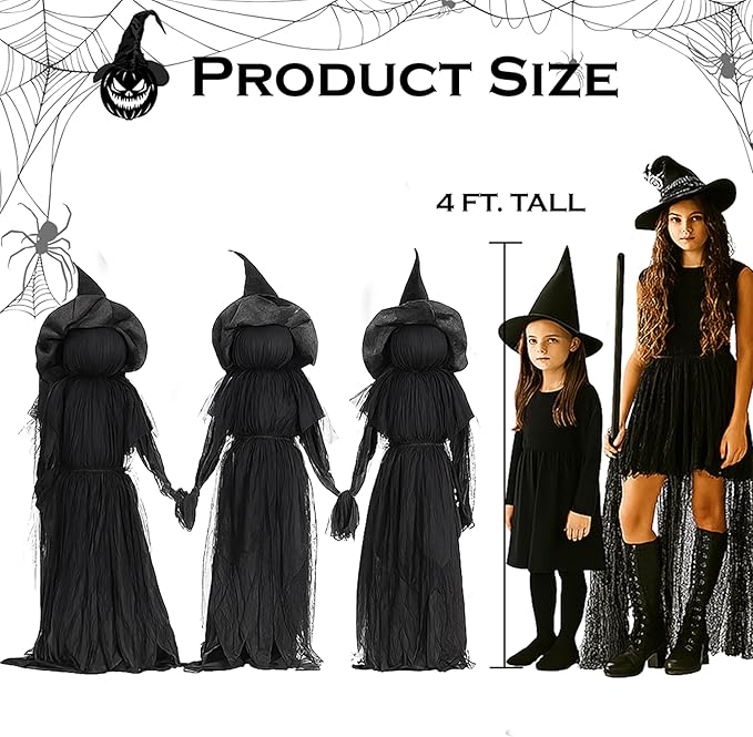 ⚡This Week's Special Price $29.99🎃2025 Halloween Sale 🧙‍♀️Billhol® Lighted Halloween Witch Stakes🪄01