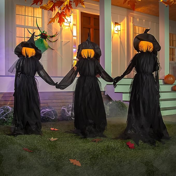 ⚡This Week's Special Price $29.99🎃2025 Halloween Sale 🧙‍♀️Billhol® Lighted Halloween Witch Stakes🪄01