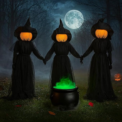 ⚡This Week's Special Price $29.99🎃2025 Halloween Sale 🧙‍♀️Billhol® Lighted Halloween Witch Stakes🪄01