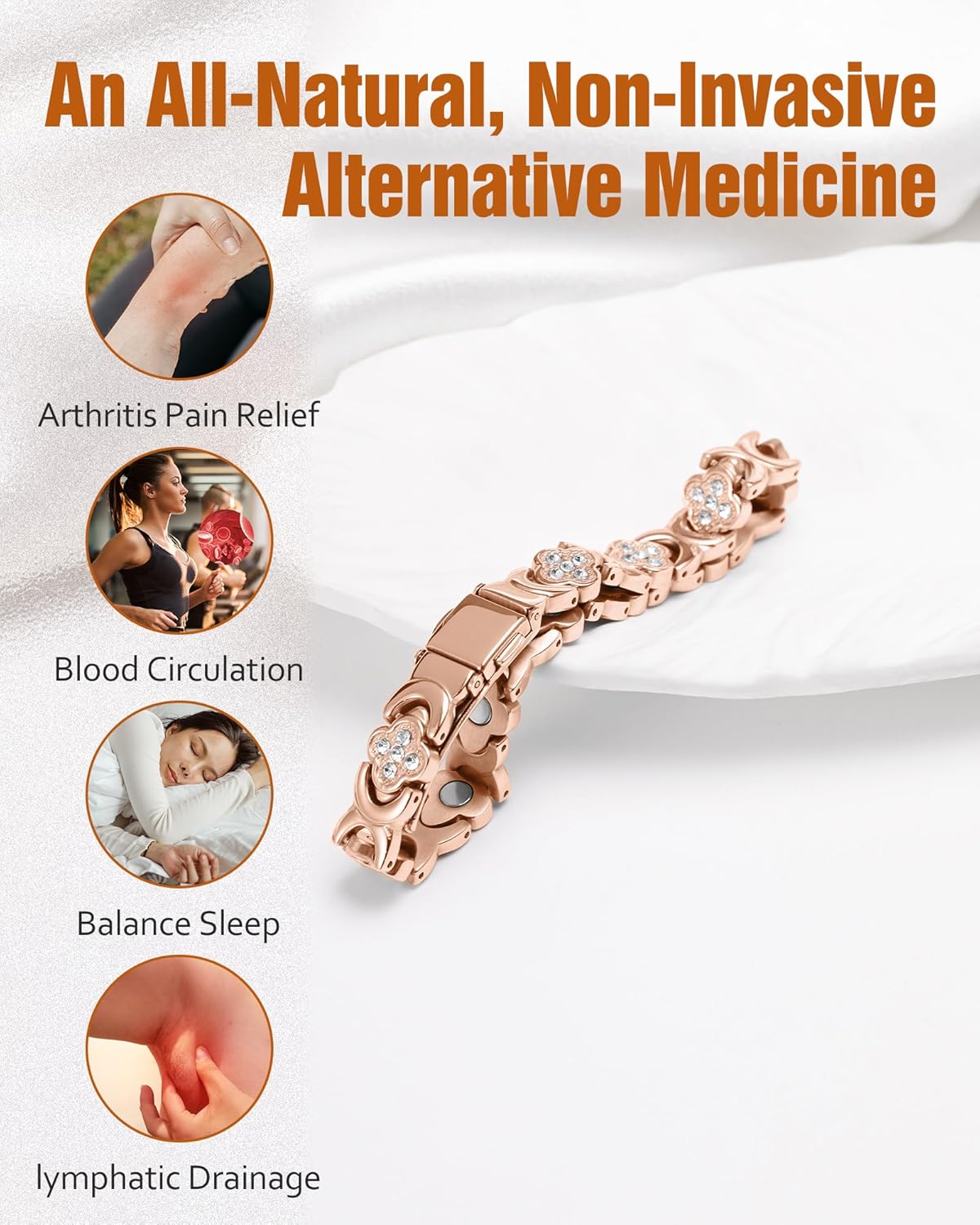 CZTICLE® Copper Bracelets for Women. Pure Copper Magnetic Bracelet with 3500 Gauss Effective Magnets