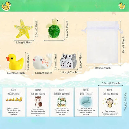 CZTICLE® The Encouragement Squad Charm Card 🌟You're Ducking Great!! 🐥 (5 Charm Cards/Set) 🐳05