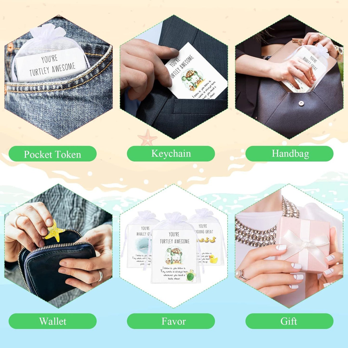 CZTICLE® The Encouragement Squad Charm Card 🌟You're Ducking Great!! 🐥 (5 Charm Cards/Set) 🐳05