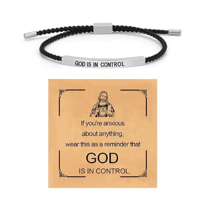 CZTICLE® ✝️Inspire Bracelet GOD IS IN CONTROL/W.W.J.D - Elegant Design with Unique Patterns and Letters D02