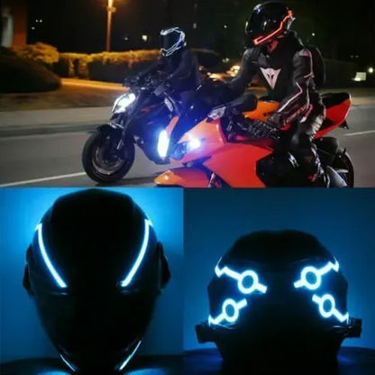Billhol® Motorcycle DIY Helmet LED Reflective Strips