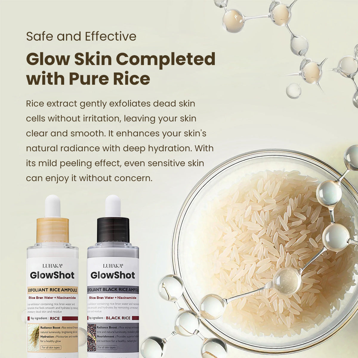 Luhaka® GlowShot Exfoliant Rice Ampoule