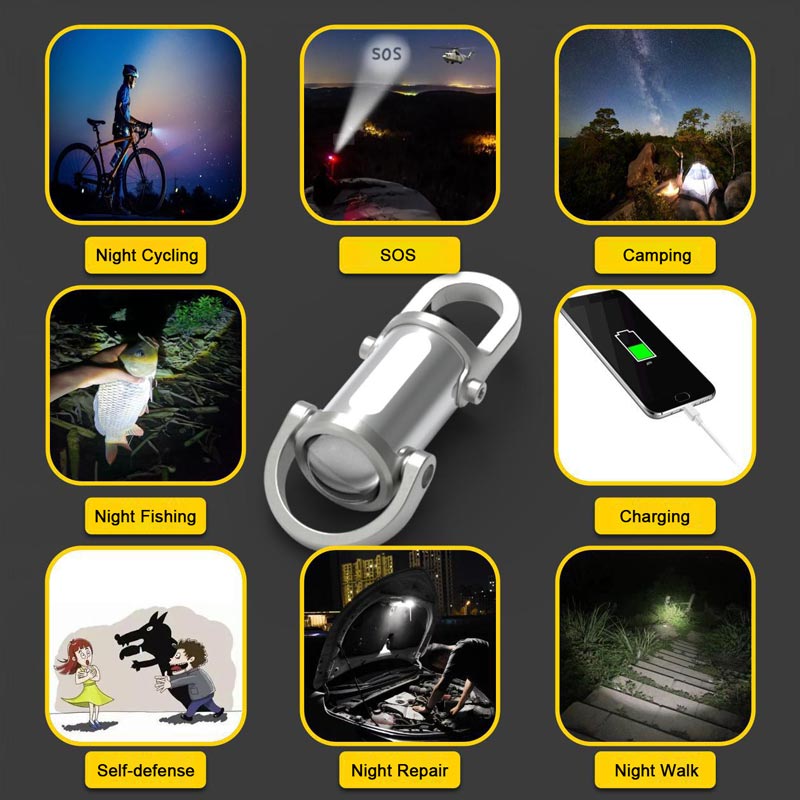 🔥Hot Sale🔥Billhol® 1200LM Super Bright Mini Keychain Flashlight Waterproof 2